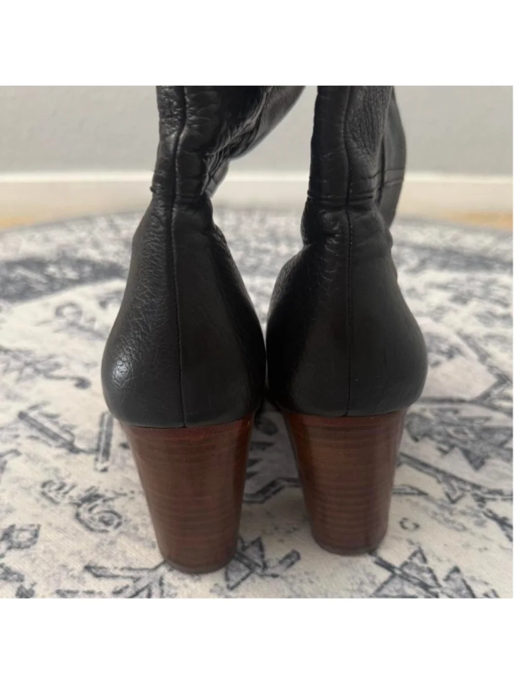 Coach Selena Black Leather Boots - Size 6 - Picture 6 of 9
